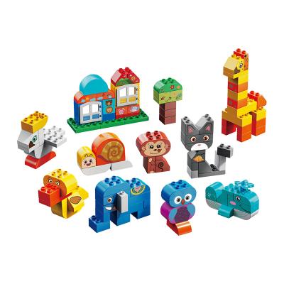 China Multi-person Interesting Interaction 108 Particles Large Variety DIY Assembled Animal Building Block Model Set for sale