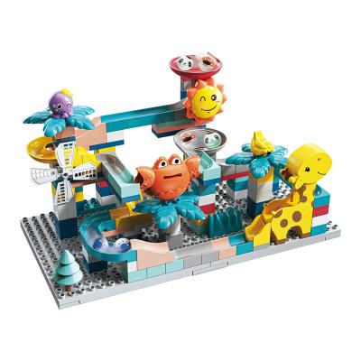 China DIY TOY Puzzle Variety Assembly 200 Particle DIY Big Ball Sliding Track Man Building Block Animal Model Set for sale