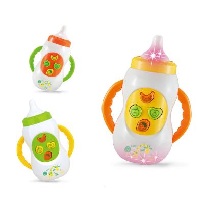 China Parent-Child Battery Operated Interactive Fun Baby Early Education Multi-Function Educational Noise Toy and Light Music Bottle for sale