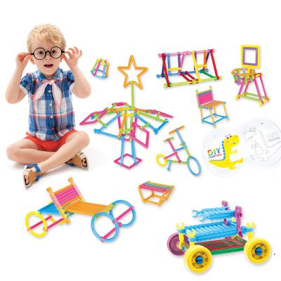 China Creative DIY TOY Puzzle DIY splicing in the traditional variety of particles assembled car villa building block set for sale