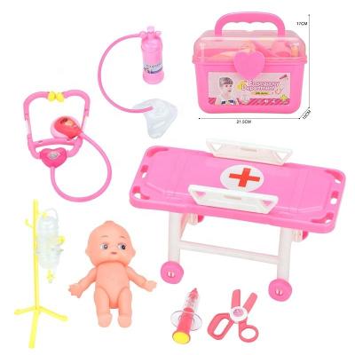 China Children's Simulation Medicine Box Nurse First Aid Bed Game Home Doctor First Aid Storage Box Toy Environmental Materials for sale