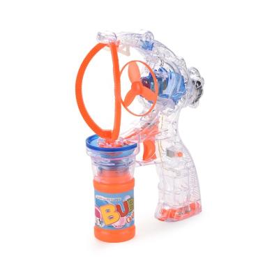 China Children's Summer Double Gun Outdoor Transparent Big Bubbles Lamp Instant Soap Bubble Machine Toy HS3802 for sale