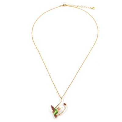 China TRENDY Classic Simple Gold Plated Custom Bird Charm Jewelry Women Pendant Necklace for sale