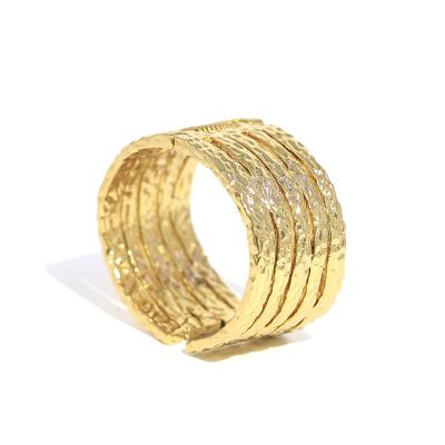 China Simple Design TRENDY Custom Luxury Gold Plated Bangle Fashion Jewelry Adjustable Bracelets for sale