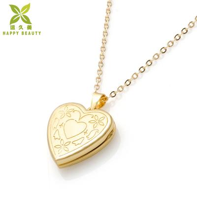 China CLASSIC Tasty 18k Gold Plated Pendant Designs Heart Lock Frame Jewelry Photo Picture Pendant Necklace for sale