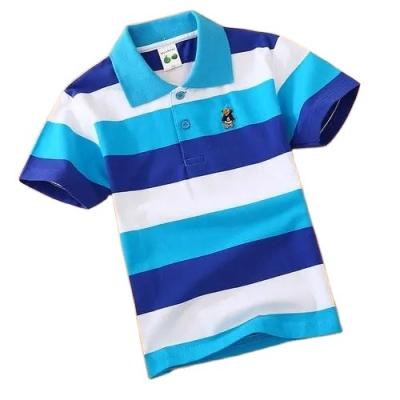 China Hot Sale Customized Logo Comfort Polo T Shirt Anti Shrink Cotton Kids Boys Shirts 2-7 Years Old for sale