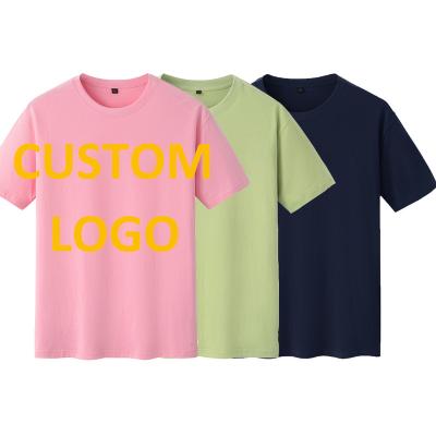 China High Quality Cotton Cheap Price T-shirts Anti-wrinkle Sports Custom LOGO Printing Plain White T-shirts For Men/Wemen for sale