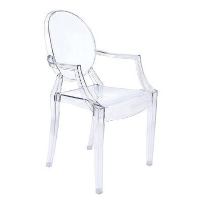 China Modern Furniture Modern Clear Acrylic Stacking Armchair For Hotel for sale