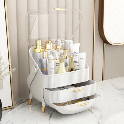 China Fashion Skin Care Desktop Acrylic Storage Makeup Organizer Viable Home Cosmetic Lipstick Holder Storage for sale