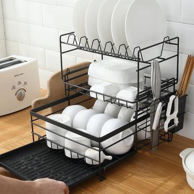 China Sustainable Kitchen Shelf Household Products Above Sink Dish Drying Rack Cabinet for sale