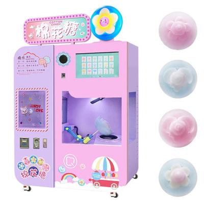 China Automatic Cotton Making Candy Floss Machine Commercial Food Cotton Candy Vending Machine for sale