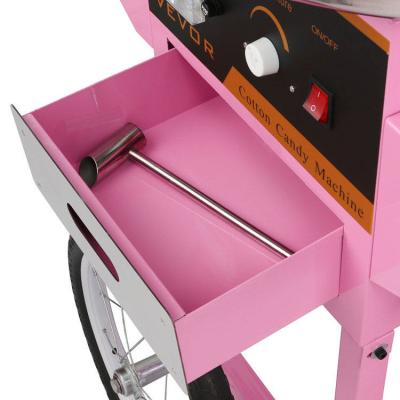 China 304 stainless steel automatic fancy cotton candy machine professional cotton candy floss making maker with Cart for sale