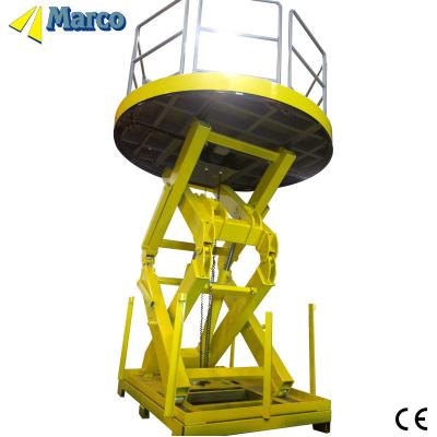 中国 CE Approved Marco High Scissor Lift Table with Guardrail 販売のため