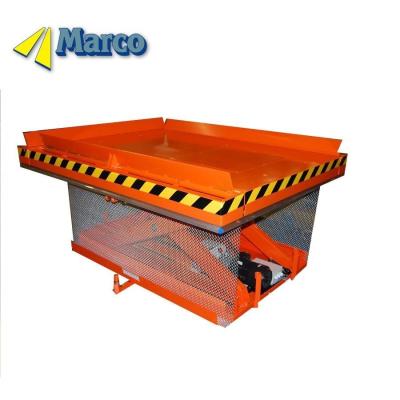 China Hydraulic Scissor Lift Table with Roll-off Guard and Chain Mesh for sale