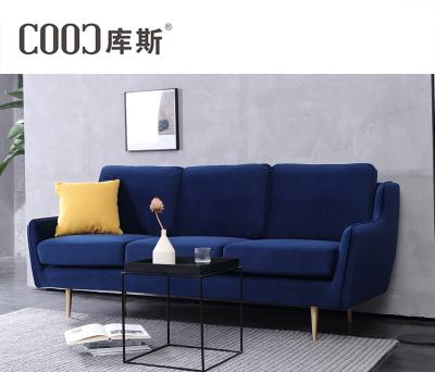 China ODM/OEM Corner Fashionable Living Room Sofa Set Living Room Furniture Three Seater Fabric Velvet Furniture for sale