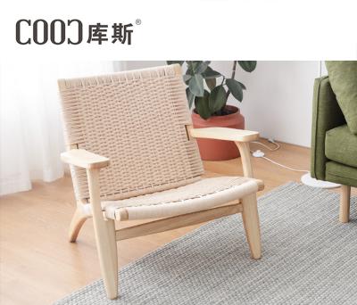 China Japanese Nordic simple outdoor lounge chair home modern coffee chair wooden garden chairs for sale