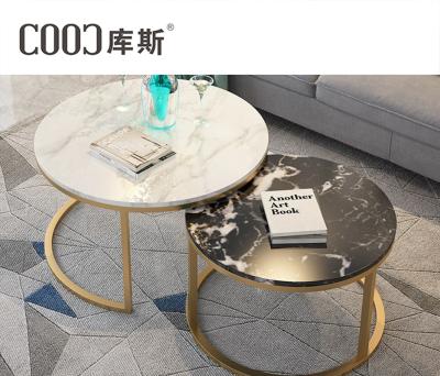 China 2020 Hot Sale Marble Room Furniture Sofa Center Table Top Marble Round Coffee Table for sale