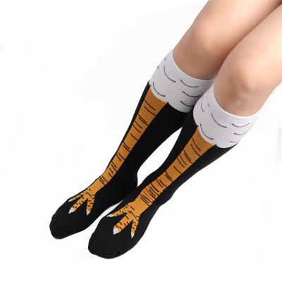 China Breathable Amazing Customized 2021 Chicken Feet Pattern Cute High Tube Socks With Unique Personality for sale