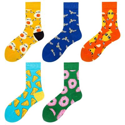 China Personality Antibacterial Casual Design Cotton Socks Men Streetwear Funny Happy Socks For Men's Large Size Socks for sale