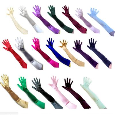 China New Bridal Wedding 45cm\OEM Evening Opera Sleeve/Women Satin Arm Hand Mitt Long for sale