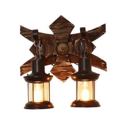 China Retro Industrial Wood Indoor Attic Wall Lamp E27 220V Outdoor Corridor Wall Lights Industrial Sconce Bedside Lamp for sale