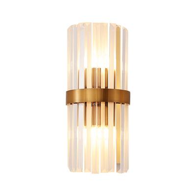 China Nordic modern minimalist led creative luxury crystal wall lamp bedroom bedside aisle background wall lamp modern living room light for sale