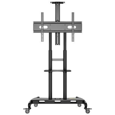 China 55-80 Inch Hot Selling Mobile LCD TV Cart Frames Stand Monitor TV Mount 256x125mm for sale