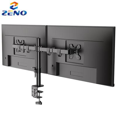 China Kaloc DW220-J Monitor Mount Desk Stand Mount Cold Rolled Steel Double Flange Mounting Arms for sale