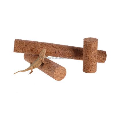 China Art Deco Cork Climbing Stick for Lizard Frog for Reptiles Tank Wall Decor Climbing Accessories for Turtle Beared Dragon for sale