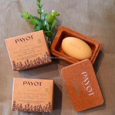 China Customizable Rectangle Cork Holder ECO Soap Holder Cork Cosmetic New Design Travel Selling Bag Gifts Modern for sale