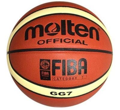 China Custom Printed Match PALLACANESTRO Size 7 Ball Size & Weight Official Basketball Ball Molten PU Leather Molten GG7 GG6 Basketball Ball for sale