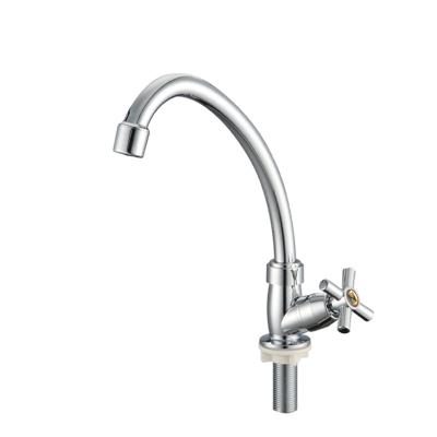 China Light weight wholesale taps manufacturer Single handle plastic kitchen faucet abs long neck kitchen basin faucet plastic sink faucet for sale