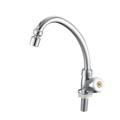 China Light weight wholesale taps manufacturer Single handle plastic kitchen faucet abs long neck kitchen basin faucet plastic sink faucet for sale