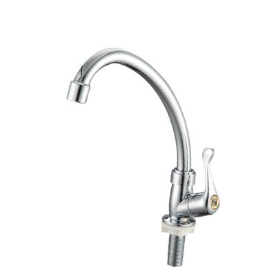 China Light weight wholesale taps manufacturer Single handle plastic kitchen faucet abs long neck kitchen basin faucet plastic sink faucet for sale