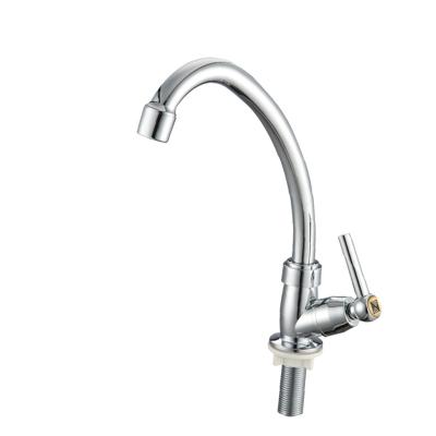 China Light weight wholesale taps manufacturer Single handle plastic kitchen faucet abs long neck kitchen basin faucet plastic sink faucet for sale