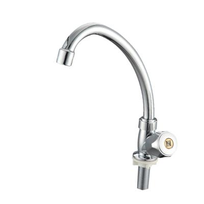 China Light weight wholesale taps manufacturer Single handle plastic kitchen faucet abs long neck kitchen basin faucet plastic sink faucet for sale