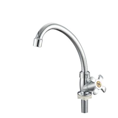 China Light weight wholesale taps manufacturer Single handle plastic kitchen faucet abs long neck kitchen basin faucet plastic sink faucet for sale