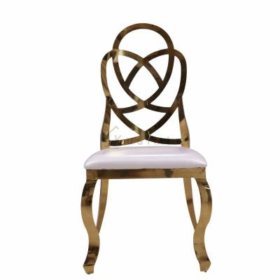 China Foldable General Used New Style Romantic Hollow Back Cross Design Home Banquet Furniture Dining Chairs for sale