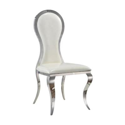 China Good Quality Simple High Back Design Foldable Hotel Wedding Furniture Customized Home Metal Dining Chairs for sale