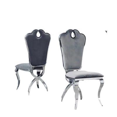 China Foldable Nordic Style Upholsted Seat High Back Design Wedding Home Used Dining Chairs for sale