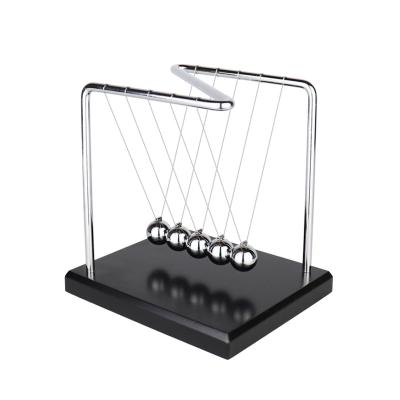 China All Area Newton Pendulum Magnetic Balls Black Wooden Base Newton Trigger Cradle Science Physics Instrument for sale