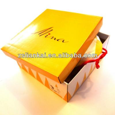 China Good Quality Recycled Materials Shoe Box Paper For Kids / Baby Clothing Accept Matt Lamination Corrugated Board Recycled Materials Box-lk002 for sale