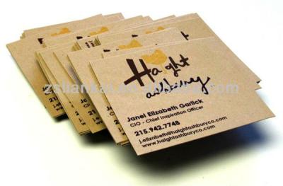 China paper & Cardboard Recycled Kraft Paper Business Card Printing Service for sale