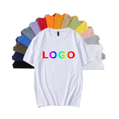 China 2021 Customized logo color unisex pure cotton T-shirt QUICK DRY plus size mens women T-shirt for sale