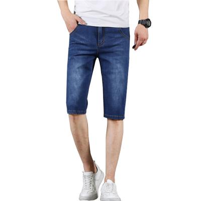 China 2020 Wholesales Breathable Men Plus Size Denim Stylish Shorts Blue Straight Short Pants For Men for sale