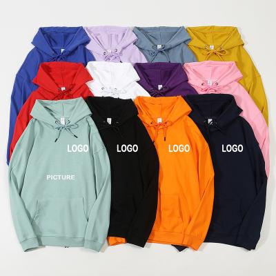 China Plain Unisex Hoodies Logo Printed Men Custom Hoodies Cotton Anti-pilling Logo Streetwear Blank Weatshirt Vintage Custom Oversized White Suit for sale