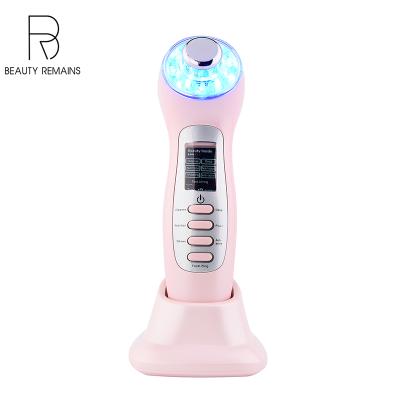 China Portable Personal Anti-Puffiness Care Facial Skin Repairing Ultrasonic Face Massager Anti Aging Face Device for sale