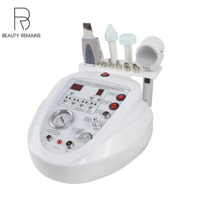 China Portable Dermaplaning Exfoliators Facial Massager 4 in 1 Ultrasonic Dermabrasion Cold And Hot Facial Machine Peeling Skin Scrubber for sale