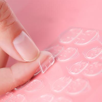 China Girls Double Sided Sticker Hot Selling Jelly Transparent Jelly Nail Self Adhesive Nail Sticker For Girls for sale