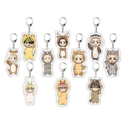 China transparent & Double Side 10 Designs Tokyo Avengers Acrylic Double Side 10 Pendant Transparent Key Chain for sale